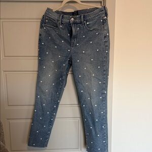 JCrew Blue Heart-Patterned Women's Jeans